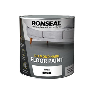 Ronseal Diamond Hard Floor Paint Satin White 2.5 litre Ronseal - RockBottom Nothampton