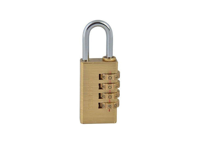 Faithfull Brass Combination Padlock 28mm Faithfull - RockBottom Northampton