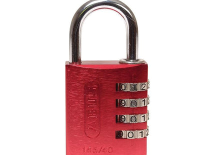 Abus Mechanical 145/40 40mm Aluminium Combination Padlock Red 48829 ABUS Mechanical - RockBottom Northampton 