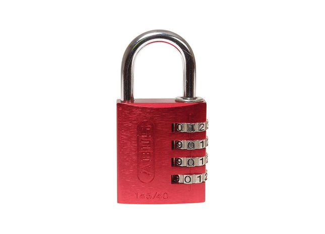 Abus Mechanical 145/40 40mm Aluminium Combination Padlock Red 48829 ABUS Mechanical - RockBottom Northampton 