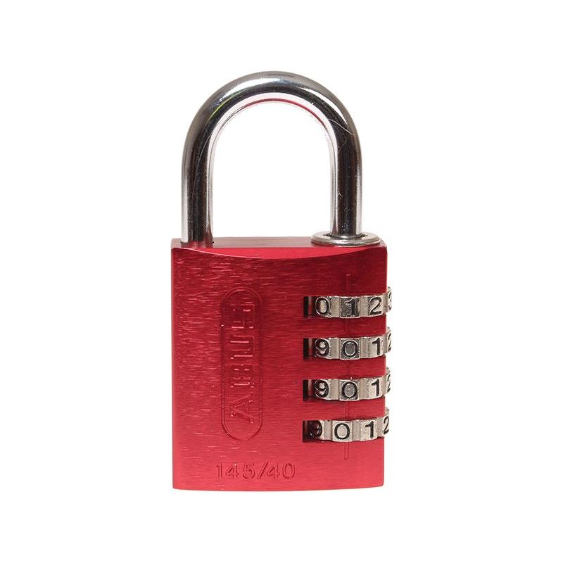 Abus Mechanical 145/40 40mm Aluminium Combination Padlock Red 48829 ABUS Mechanical - RockBottom Northampton 