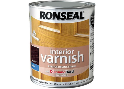 Ronseal Interior Varnish Quick Dry Satin Walnut 750ml Ronseal - RockBottom Nothampton