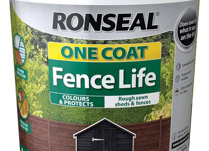 Ronseal 5L One Coat Fence Tudor Black