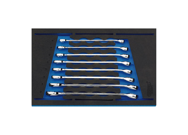 Draper Combination Spanner Set in 1/4" Drawer EVA Insert Tray (8 Piece) 63522 Draper - Town Tools 