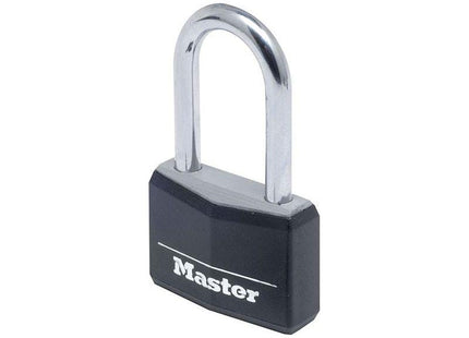 Master Lock Aluminium Black Vinyl Cover 40mm Padlock 4-Pin - 38mm Shackle Master Lock - RockBottom Northampton