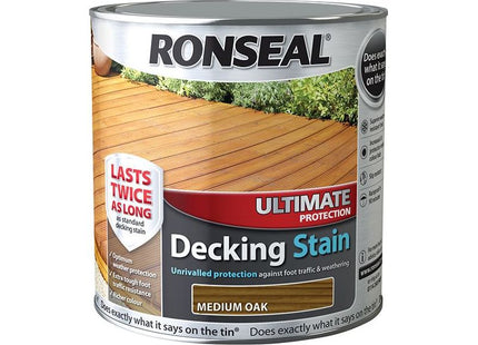 Ronseal Ultimate Protection Decking Stain Medium Oak 2.5 litre Ronseal - RockBottom Nothampton