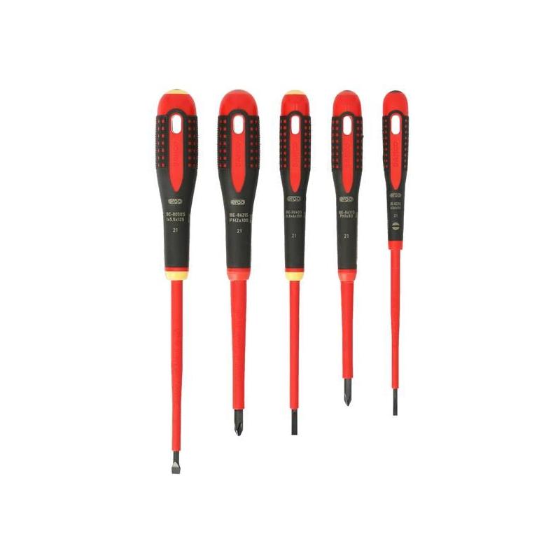 Bahco BE-9881S ERGO™ VDE Insulated Screwdriver Set, 5 Piece Bahco - RockBottom Northampton