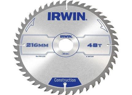 Irwin® General Purpose Table & Mitre Saw Blade 216 x 30mm x 48T ATB IRWIN® - RockBottom Northampton