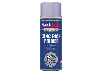 Plastikote Zinc Primer Spray 400ml PlastiKote - RockBottom Nothampton