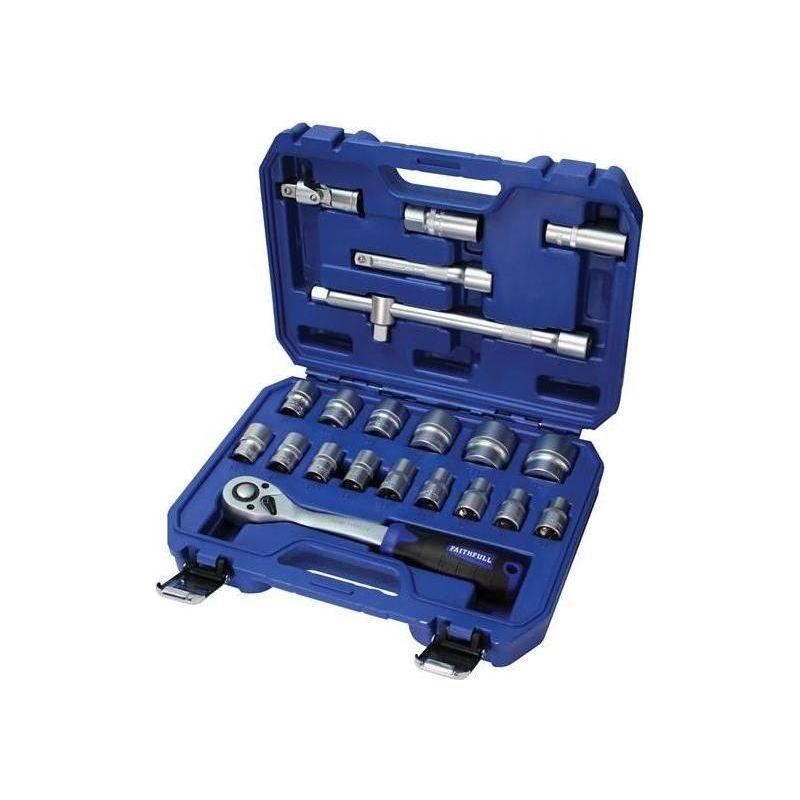 Faithfull 1/2in Drive Socket Set, 22 Piece Faithfull - RockBottom Northampton