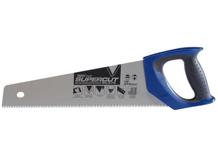 Draper Supercut Soft Grip Hardpoint Tool Box Handsaw, 375mm/15", 7tpi/8ppi Draper - Town Tools 