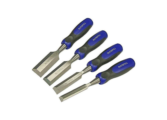 Faithfull Bevel Edge Butt Chisel Set, 4 Piece Faithfull - RockBottom Northampton