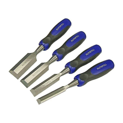 Faithfull Bevel Edge Butt Chisel Set, 4 Piece Faithfull - RockBottom Northampton