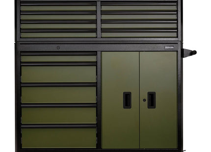Draper Bunker 13 Drawer Combined Roller Cabinet and Tool Chest, 52", Green Draper - Town Tools