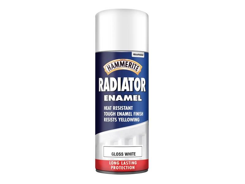 Hammerite Radiator Enamel Aero Gloss White 400ml Hammerite - RockBottom Northampton