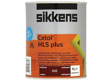 Sikkens Cetol HLS Plus Translucent Woodstain Mahogany 1 litre Sikkens - RockBottom Nothampton