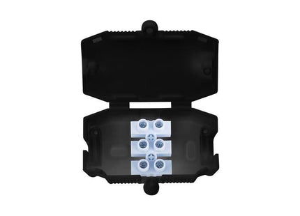 Dencon 3 Pole Connector Box 10A Black Dencon - RockBottom Northampton