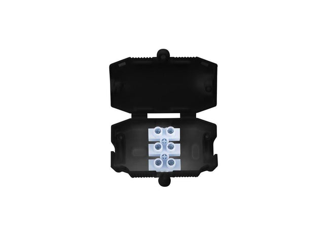 Dencon 3 Pole Connector Box 10A Black Dencon - RockBottom Northampton
