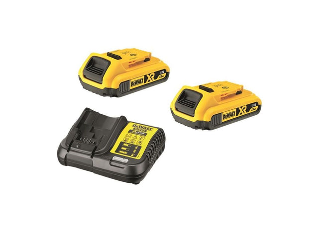 Dewalt Power Tools DCB183 2C 18V Battery & Charger Pack - 2 x 2Amp Batteries + 1 x DCB112 Charger DeWALT Power Tools - RockBottom Northampton