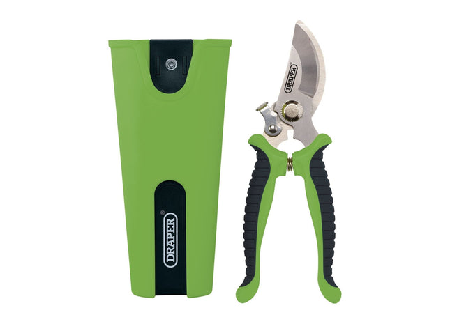 Draper Bypass Secateurs and Holster Set, 190mm (2 Piece) 09007 Draper - Town Tools 