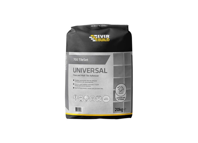 Everbuild Sika 700 TileSet Universal Grey 20kg Everbuild Sika - RockBottom Northamptin