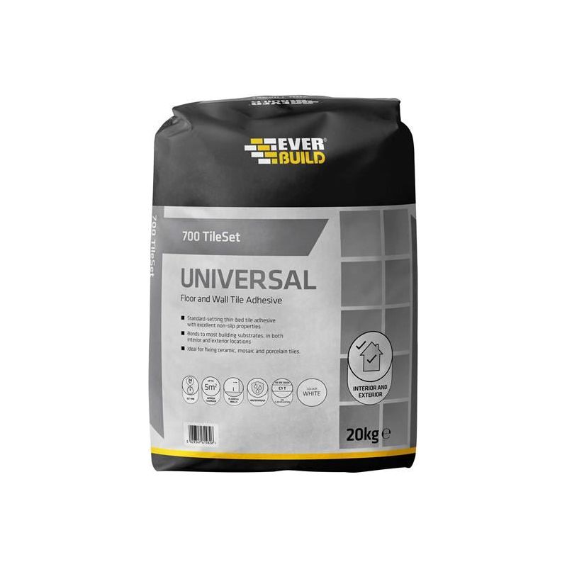 Everbuild Sika 700 TileSet Universal Grey 20kg Everbuild Sika - RockBottom Northamptin