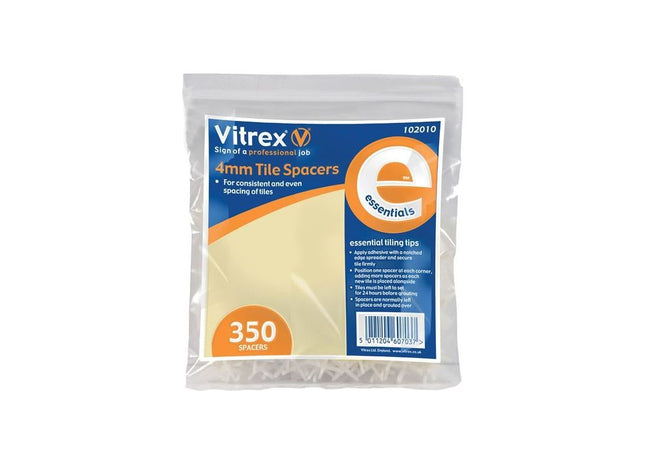 Vitrex Essential Tile Spacers 4mm (Pack 350) Vitrex - RockBottom Northampton