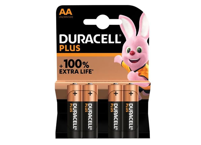 Duracell AA Cell Plus Power +150% Batteries (Pack 4) Duracell - RockBottom Northampton