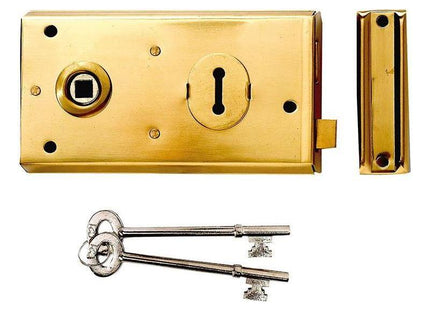 Yale Locks P401 Rim Lock Black Finish 138 x 76mm Visi Yale Locks - RockBottom Northampton