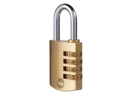 Yale Locks Brass Combination Padlock 40mm Yale Locks - RockBottom Northampton
