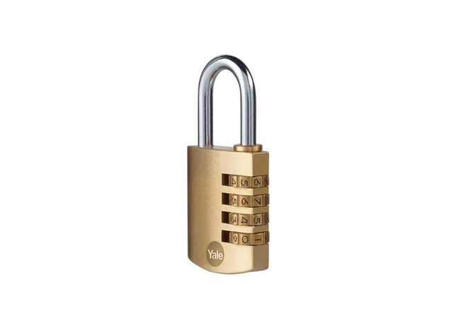 Yale Locks Brass Combination Padlock 40mm Yale Locks - RockBottom Northampton