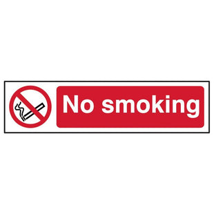 Scan No Smoking - PVC Sign 200 x 50mm Scan - RockBottom Nothampton