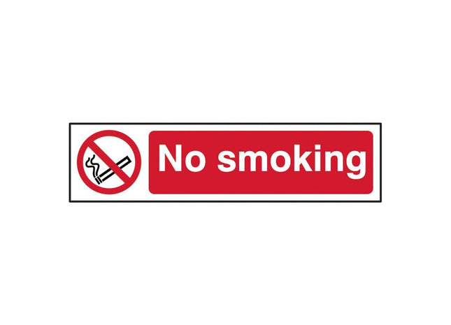 Scan No Smoking - PVC Sign 200 x 50mm Scan - RockBottom Nothampton