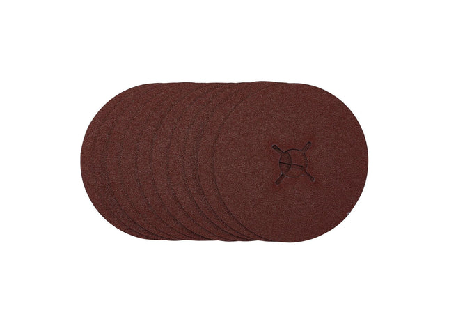 Draper Fibre Sanding Discs, 125mm, 60 Grit, (Pack of 10) 68976 Draper - Town Tools 