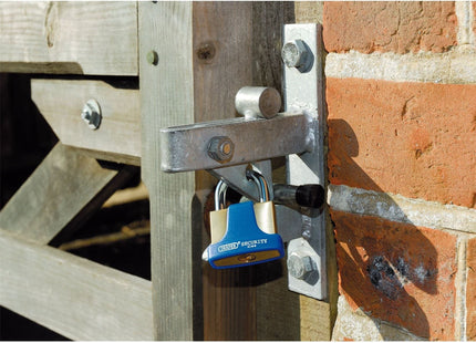 Draper Solid Brass Padlock and 2 Keys with Hardened Steel Shackle and Bumper, 42 Draper - Town Tools 