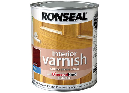 Ronseal Interior Varnish Quick Dry Satin Teak 750ml Ronseal - RockBottom Nothampton
