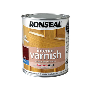 Ronseal Interior Varnish Quick Dry Satin Teak 750ml Ronseal - RockBottom Nothampton