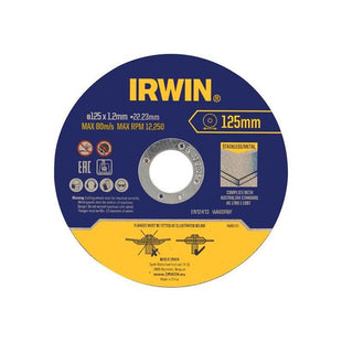 Irwin® Metal Cutting Disc 125 x 1.2 x 22.2mm Tin of 10 IRWIN® - RockBottom Northampton