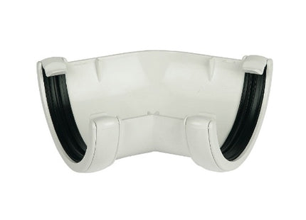 Floplast 112mm round 135/45 degree angle white RA2