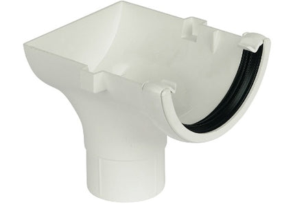 Floplast 112mm round stop end outlet white RO2