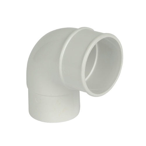 Floplast 68mm round 92.5 degree offset bend white RB1