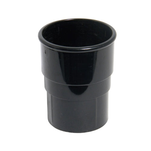 Floplast 68mm round pipe socket black RS1