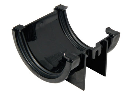 Floplast Half rnd 75mm gutter union black
