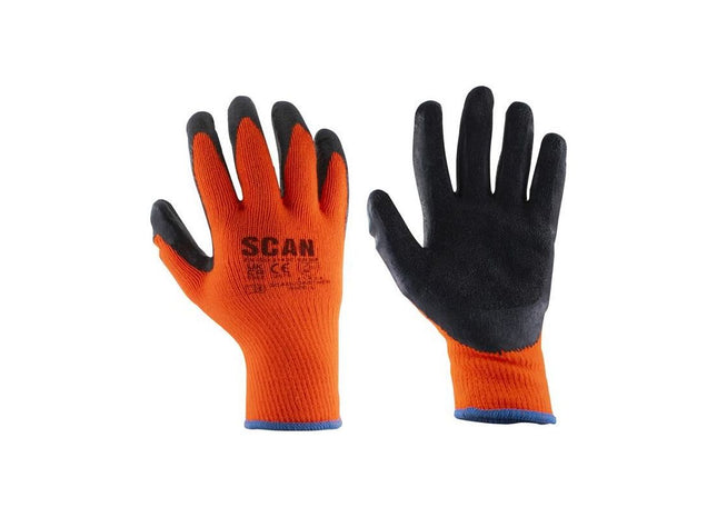 Scan Thermal Latex Coated Gloves - XL (Size 10) (Pack 5) Scan - RockBottom Nothampton