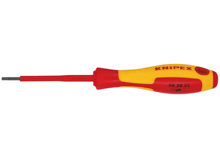 Draper Knipex 98 20 25 VDE Insulated Slotted Screwdriver, 2.5 x 75mm Draper - Town Tools