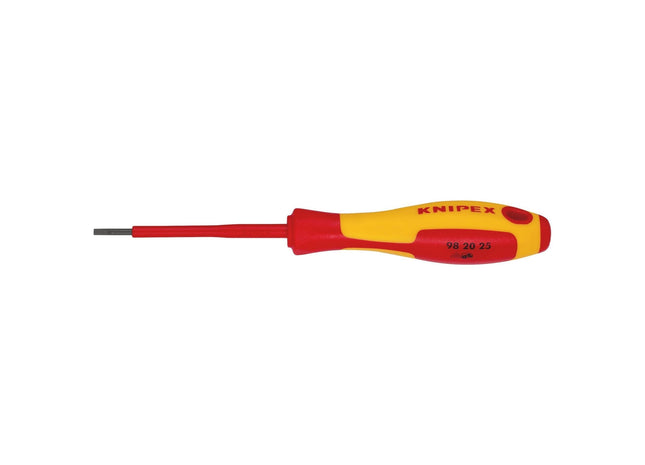 Draper Knipex 98 20 25 VDE Insulated Slotted Screwdriver, 2.5 x 75mm Draper - Town Tools