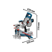 Bosch GCM 18V-216 Professional BITURBO Mitre Saw 18V Bare Unit Bosch - RockBottom Northampton