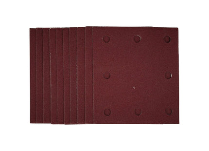 Draper 1/4 Sanding Sheets with Hook and Loop, 115 x 105mm, 120 Grit (Pack of 10) Draper - Town Tools 