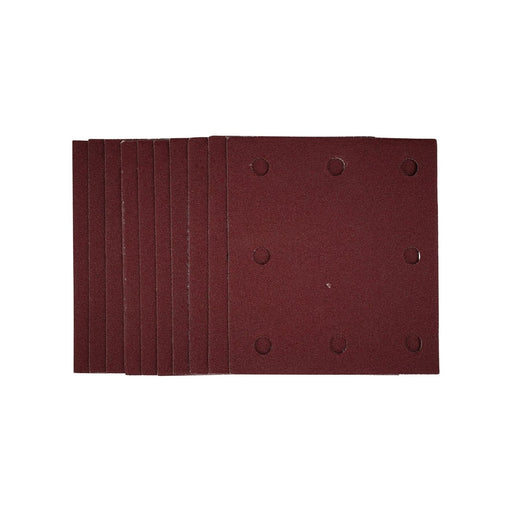 Draper 1/4 Sanding Sheets with Hook and Loop, 115 x 105mm, 120 Grit (Pack of 10) Draper - Town Tools 