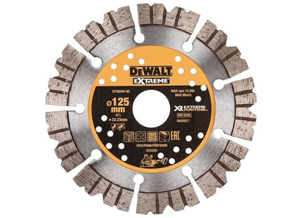 Dewalt Power Tools DT90294 Extreme Diamond Cutting Blade 125 x 22.23mm DeWALT Power Tools - RockBottom Northampton